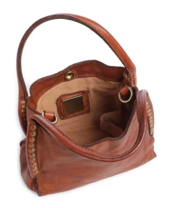 Umhängetasche fein genarbtes Rindsleder cognac