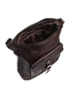 Umhängetasche fein genarbtes Rindsleder dunkelbraun