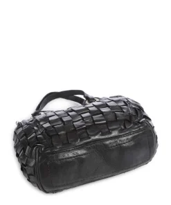 Umhängetasche fein genarbtes Rindsleder schwarz