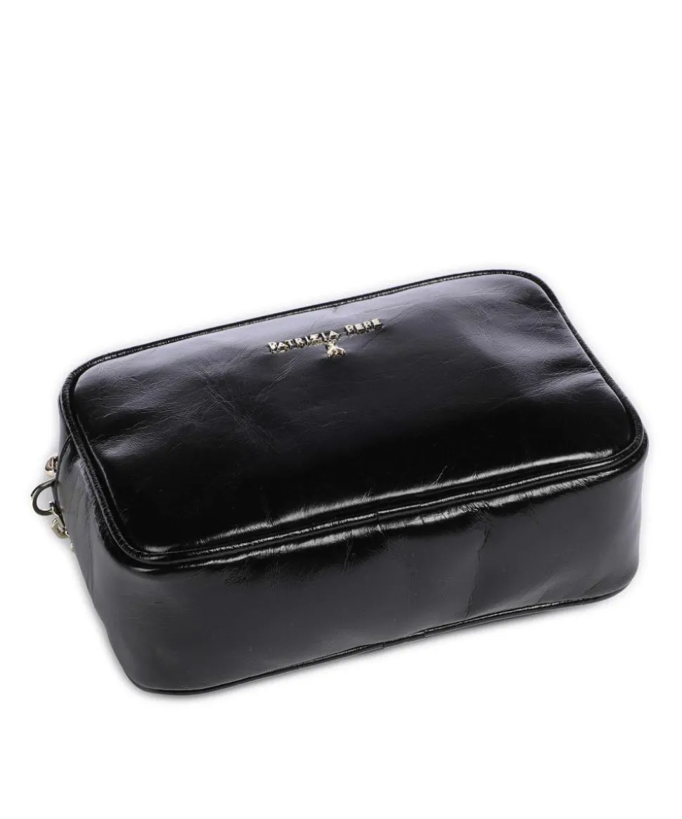 Umhängetasche fein genarbtes Kalbsleder schwarz