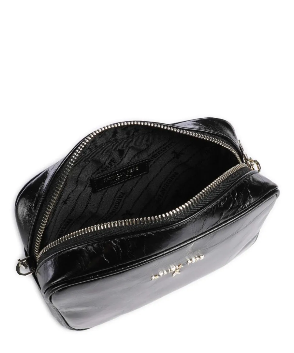 Umhängetasche fein genarbtes Kalbsleder schwarz