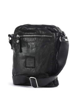 Umhängetasche fein genarbtes Rindsleder schwarz