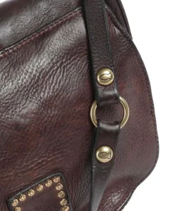 Umhängetasche fein genarbtes Rindsleder dunkelbraun