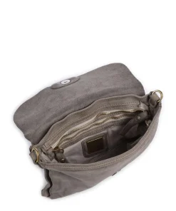 Umhängetasche fein genarbtes Rindsleder grau