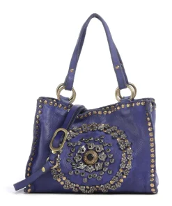 Umhängetasche fein genarbtes Rindsleder dunkelblau