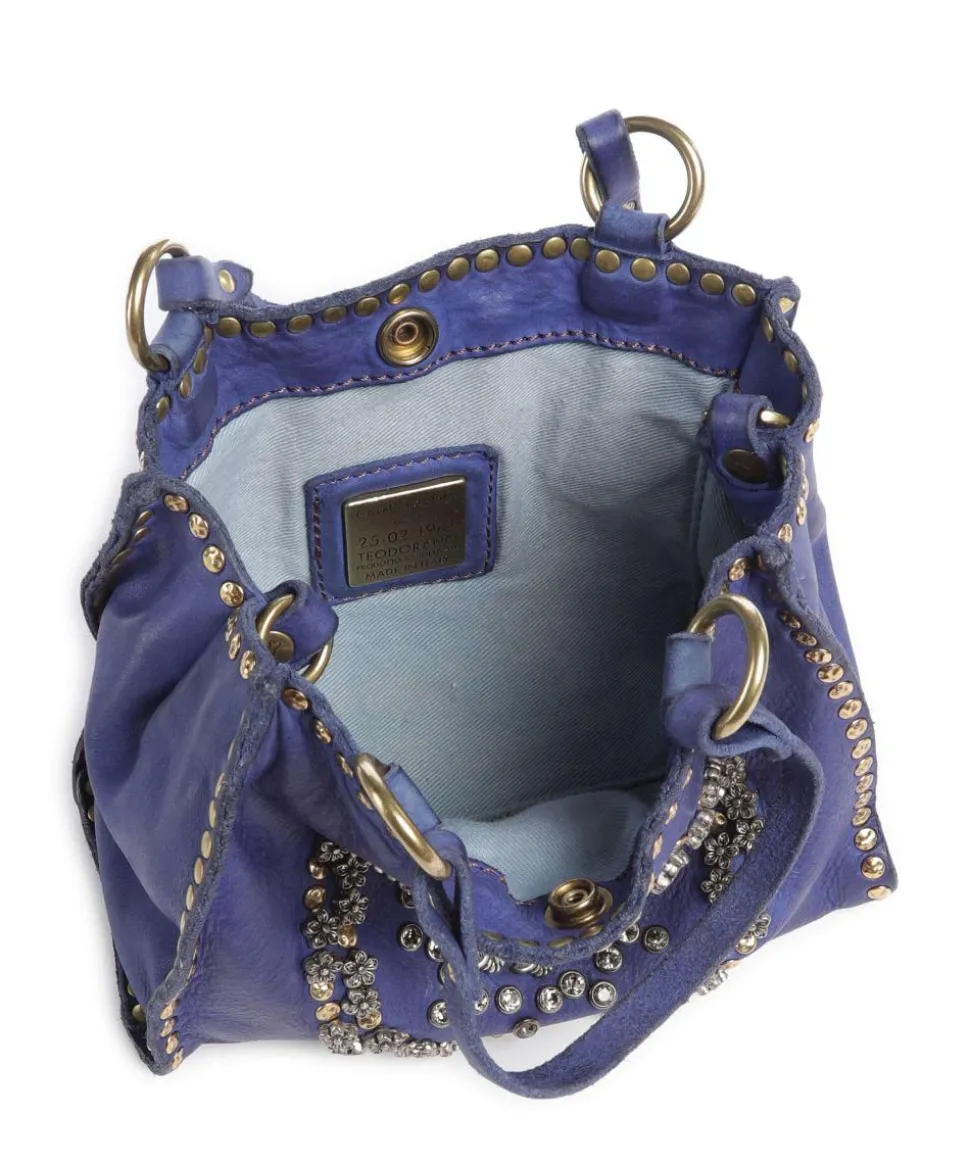 Umhängetasche fein genarbtes Rindsleder dunkelblau