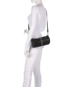 Umhängetasche fein genarbtes Rindsleder schwarz