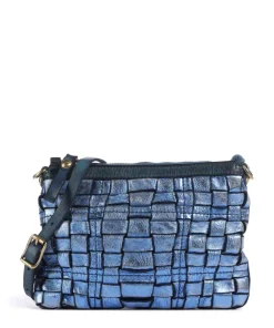 Umhängetasche fein genarbtes Rindsleder blau