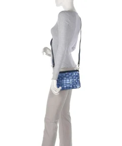 Umhängetasche fein genarbtes Rindsleder blau