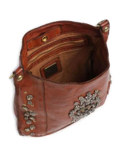 Umhängetasche fein genarbtes Rindsleder cognac