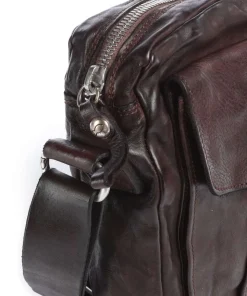 Umhängetasche fein genarbtes Rindsleder dunkelbraun