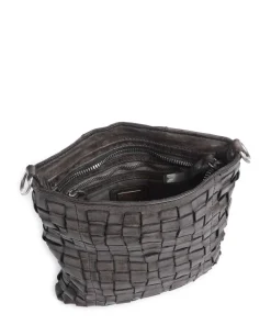 Umhängetasche fein genarbtes Rindsleder dunkelgrau