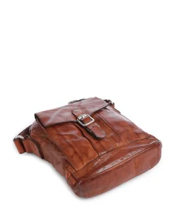 Umhängetasche fein genarbtes Rindsleder cognac