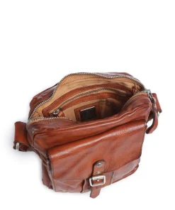 Umhängetasche fein genarbtes Rindsleder cognac