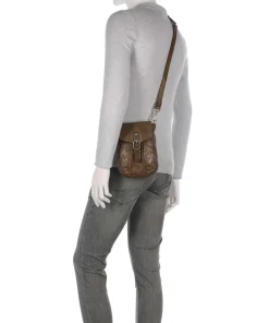 Umhängetasche fein genarbtes Rindsleder olivgrün