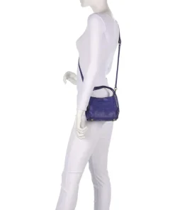 Umhängetasche fein genarbtes Rindsleder dunkelblau