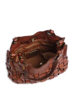 Umhängetasche fein genarbtes Rindsleder cognac