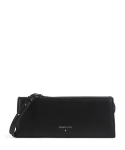 Umhängetasche fein genarbtes Leder schwarz