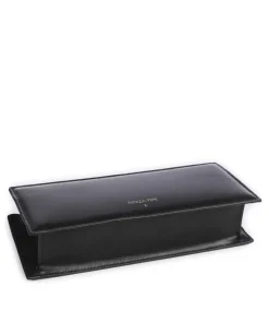 Umhängetasche fein genarbtes Leder schwarz