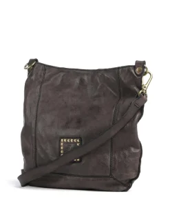 Umhängetasche fein genarbtes Rindsleder dunkelgrau