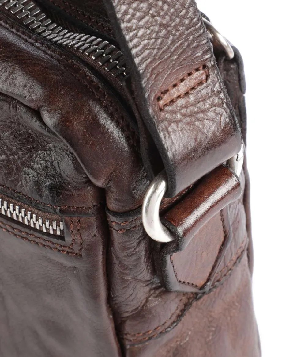 Umhängetasche fein genarbtes Rindsleder dunkelbraun