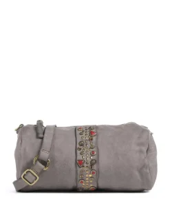 Umhängetasche fein genarbtes Rindsleder grau