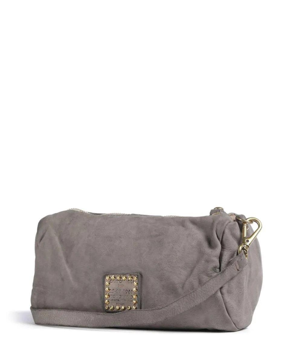 Umhängetasche fein genarbtes Rindsleder grau