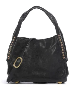 Umhängetasche fein genarbtes Rindsleder schwarz