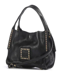 Umhängetasche fein genarbtes Rindsleder schwarz