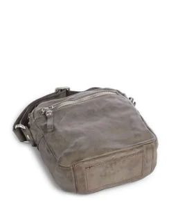 Umhängetasche fein genarbtes Rindsleder grau