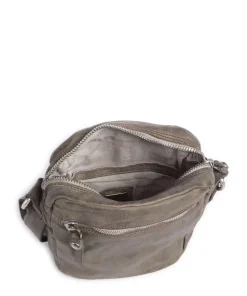 Umhängetasche fein genarbtes Rindsleder grau
