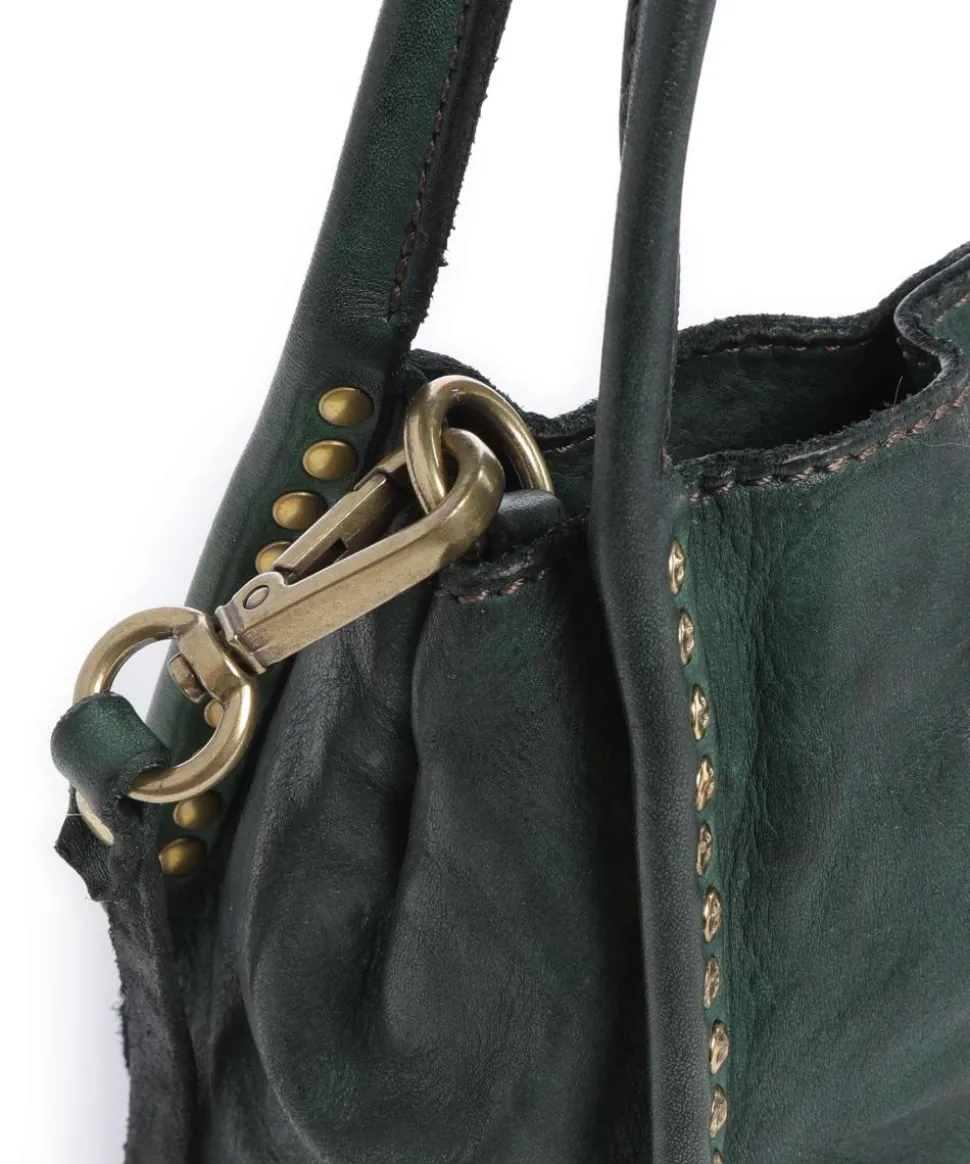 Umhängetasche fein genarbtes Rindsleder dunkelgrün