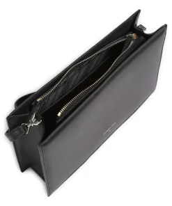 Umhängetasche fein genarbtes Kalbsleder schwarz