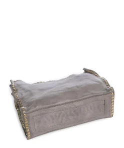 Umhängetasche fein genarbtes Rindsleder stein