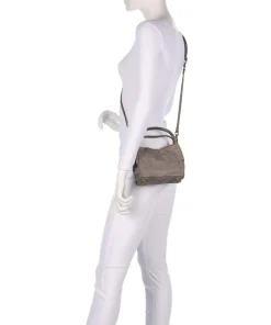 Umhängetasche fein genarbtes Rindsleder grau