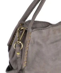 Umhängetasche fein genarbtes Rindsleder grau