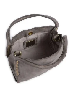 Umhängetasche fein genarbtes Rindsleder grau