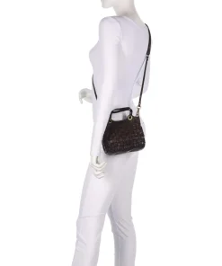 Umhängetasche fein genarbtes Rindsleder dunkelbraun