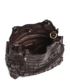 Umhängetasche fein genarbtes Rindsleder dunkelbraun