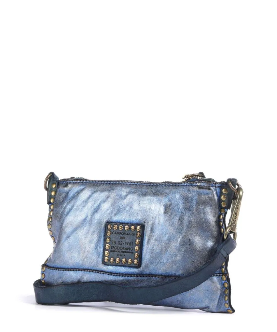 Umhängetasche fein genarbtes Rindsleder blau