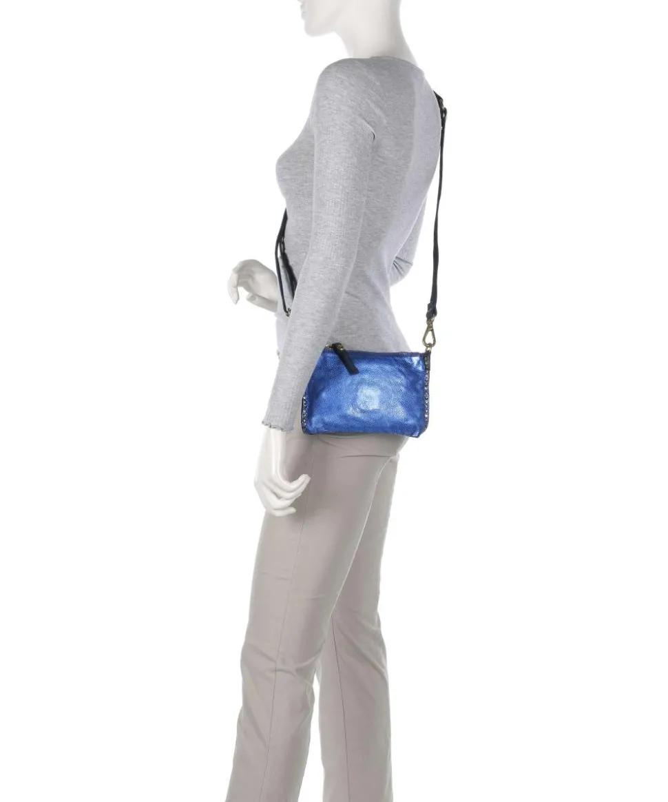 Umhängetasche fein genarbtes Rindsleder blau