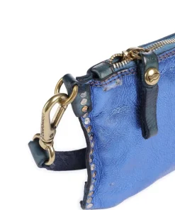 Umhängetasche fein genarbtes Rindsleder blau