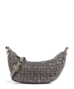 Umhängetasche fein genarbtes Rindsleder grau