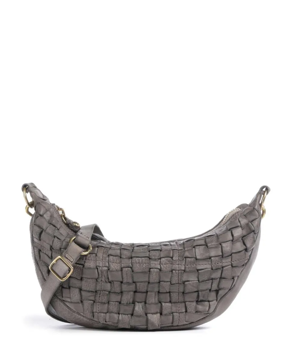 Umhängetasche fein genarbtes Rindsleder grau