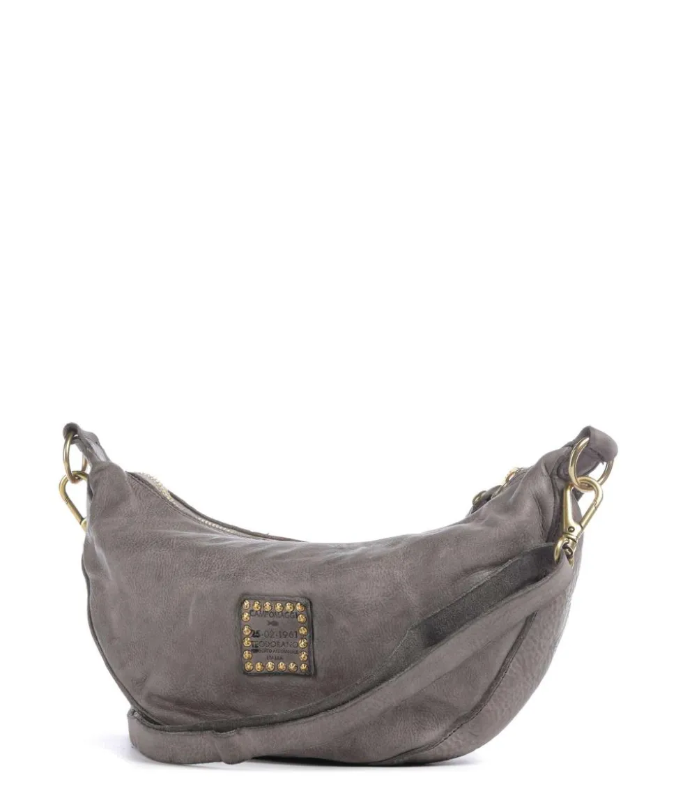 Umhängetasche fein genarbtes Rindsleder grau