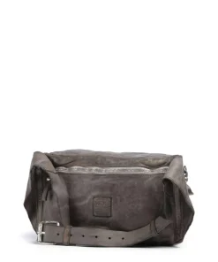 Umhängetasche genarbtes Rindsleder grau