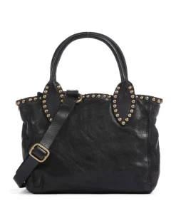 Umhängetasche genarbtes Rindsleder schwarz