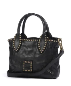 Umhängetasche genarbtes Rindsleder schwarz