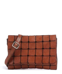 Umhängetasche genarbtes Rindsleder cognac