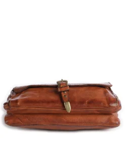 Umhängetasche genarbtes Rindsleder braun